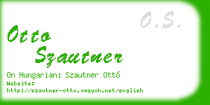 otto szautner business card
